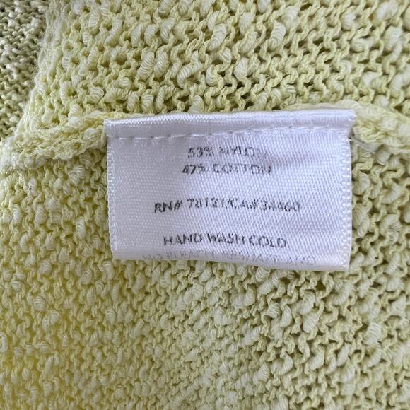 EILEEN FISHER Yellow Cardigan (M) Tank Top (S) Sweater Set VNeck Long Sleeve VTG - Picture 6 of 7